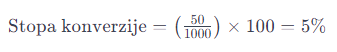 stopa konverzije - primjer